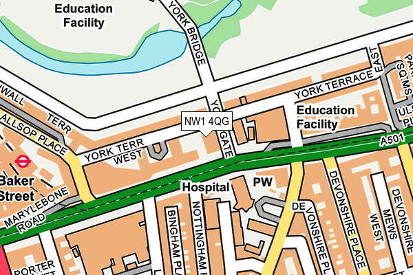 NW1 4QG map - OS OpenMap – Local (Ordnance Survey) NW1 4QG map - OS OpenMap – Local (Ordnance Survey)