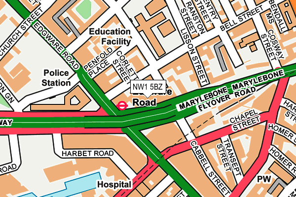 NW1 5BZ map - OS OpenMap – Local (Ordnance Survey) NW1 5BZ map - OS OpenMap – Local (Ordnance Survey)