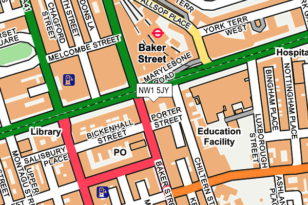 NW1 5JY map - OS OpenMap – Local (Ordnance Survey)