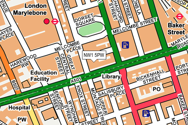 NW1 5PW map - OS OpenMap – Local (Ordnance Survey) NW1 5PW map - OS OpenMap – Local (Ordnance Survey)