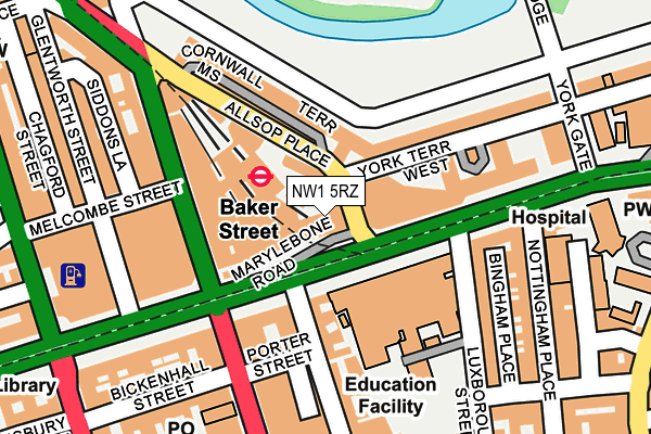 NW1 5RZ map - OS OpenMap – Local (Ordnance Survey) NW1 5RZ map - OS OpenMap – Local (Ordnance Survey)