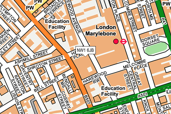 NW1 6JB map - OS OpenMap – Local (Ordnance Survey) NW1 6JB map - OS OpenMap – Local (Ordnance Survey)