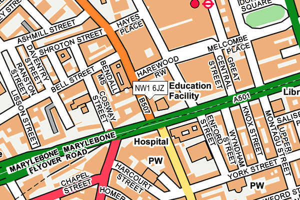 NW1 6JZ map - OS OpenMap – Local (Ordnance Survey) NW1 6JZ map - OS OpenMap – Local (Ordnance Survey)