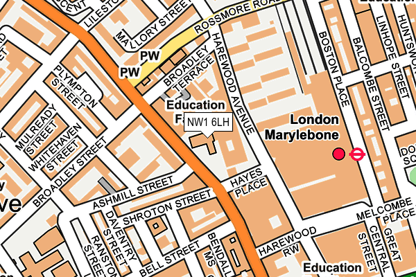 NW1 6LH map - OS OpenMap – Local (Ordnance Survey) NW1 6LH map - OS OpenMap – Local (Ordnance Survey)
