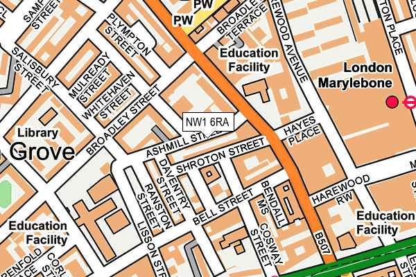 NW1 6RA map - OS OpenMap – Local (Ordnance Survey) NW1 6RA map - OS OpenMap – Local (Ordnance Survey)
