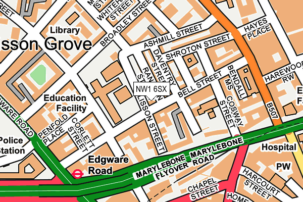 NW1 6SX map - OS OpenMap – Local (Ordnance Survey) NW1 6SX map - OS OpenMap – Local (Ordnance Survey)
