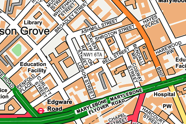 NW1 6TA map - OS OpenMap – Local (Ordnance Survey) NW1 6TA map - OS OpenMap – Local (Ordnance Survey)