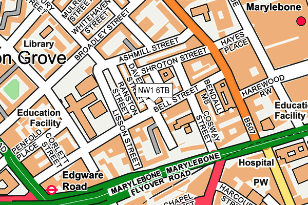 NW1 6TB map - OS OpenMap – Local (Ordnance Survey) NW1 6TB map - OS OpenMap – Local (Ordnance Survey)