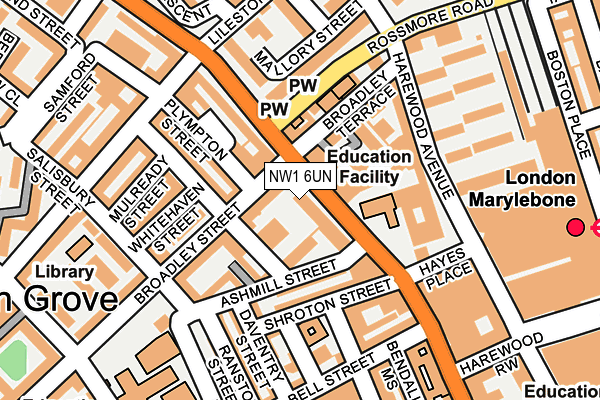 NW1 6UN map - OS OpenMap – Local (Ordnance Survey) NW1 6UN map - OS OpenMap – Local (Ordnance Survey)