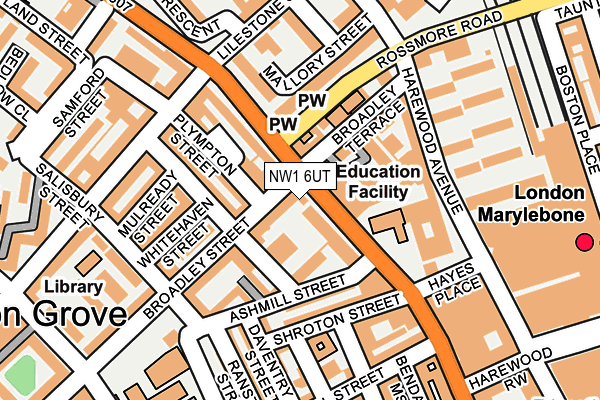 NW1 6UT map - OS OpenMap – Local (Ordnance Survey) NW1 6UT map - OS OpenMap – Local (Ordnance Survey)