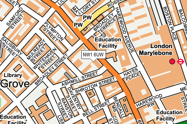 NW1 6UW map - OS OpenMap – Local (Ordnance Survey) NW1 6UW map - OS OpenMap – Local (Ordnance Survey)
