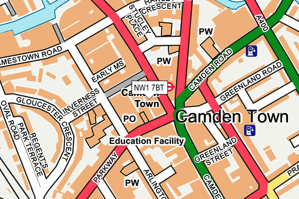NW1 7BT map - OS OpenMap – Local (Ordnance Survey) NW1 7BT map - OS OpenMap – Local (Ordnance Survey)