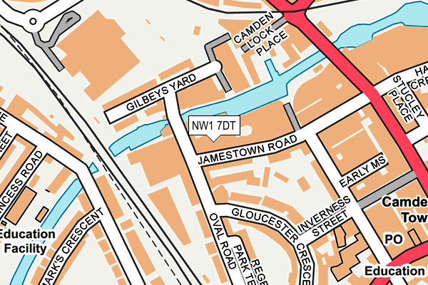 NW1 7DT map - OS OpenMap – Local (Ordnance Survey) NW1 7DT map - OS OpenMap – Local (Ordnance Survey)