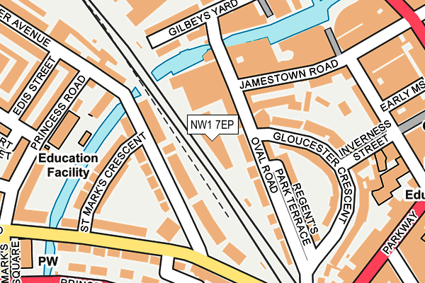 NW1 7EP map - OS OpenMap – Local (Ordnance Survey) NW1 7EP map - OS OpenMap – Local (Ordnance Survey)