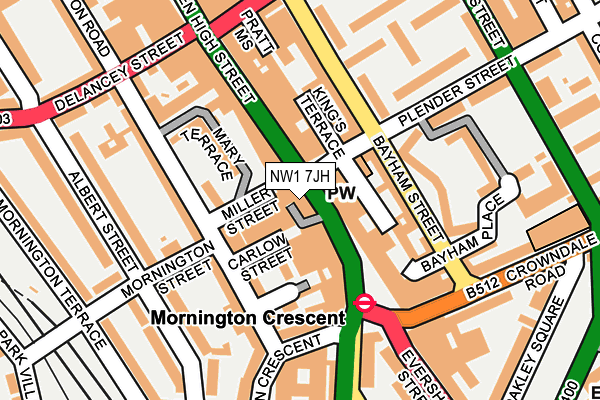 NW1 7JH map - OS OpenMap – Local (Ordnance Survey) NW1 7JH map - OS OpenMap – Local (Ordnance Survey)