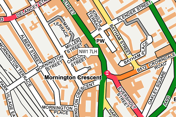 NW1 7LH map - OS OpenMap – Local (Ordnance Survey) NW1 7LH map - OS OpenMap – Local (Ordnance Survey)