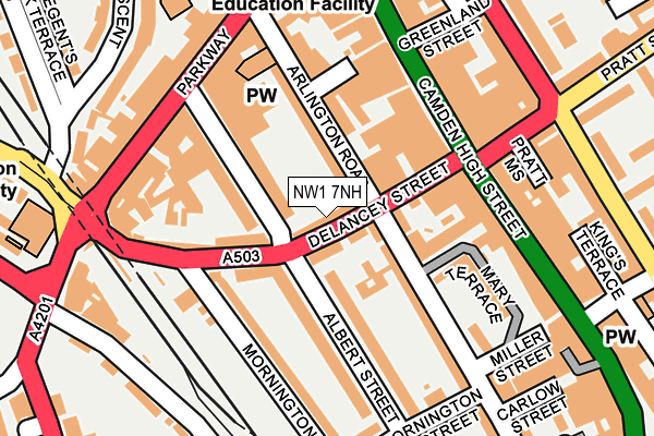 NW1 7NH map - OS OpenMap – Local (Ordnance Survey) NW1 7NH map - OS OpenMap – Local (Ordnance Survey)