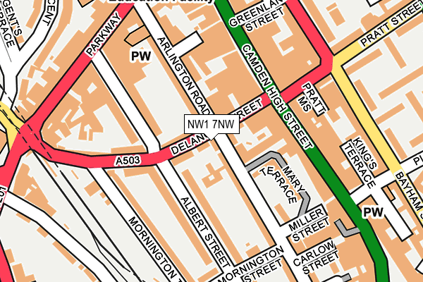NW1 7NW map - OS OpenMap – Local (Ordnance Survey) NW1 7NW map - OS OpenMap – Local (Ordnance Survey)