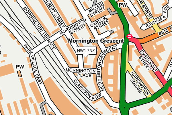 NW1 7NZ map - OS OpenMap – Local (Ordnance Survey) NW1 7NZ map - OS OpenMap – Local (Ordnance Survey)