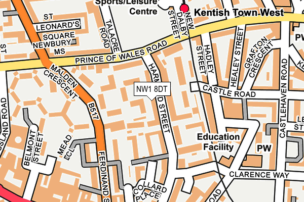 NW1 8DT map - OS OpenMap – Local (Ordnance Survey)