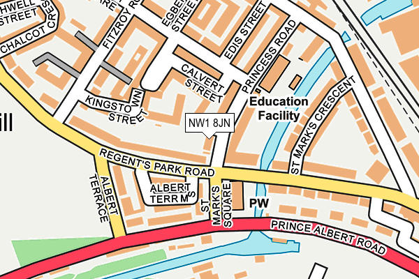 NW1 8JN map - OS OpenMap – Local (Ordnance Survey) NW1 8JN map - OS OpenMap – Local (Ordnance Survey)