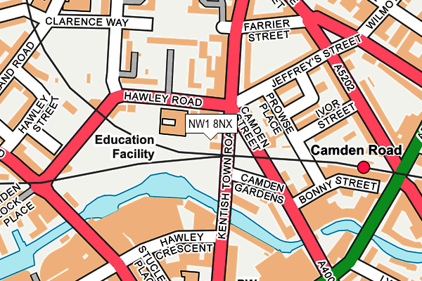 NW1 8NX map - OS OpenMap – Local (Ordnance Survey) NW1 8NX map - OS OpenMap – Local (Ordnance Survey)