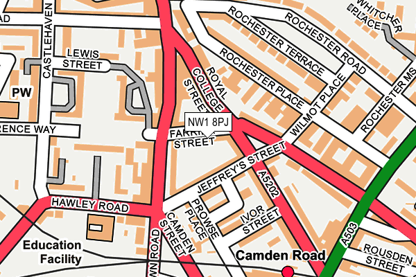 NW1 8PJ map - OS OpenMap – Local (Ordnance Survey) NW1 8PJ map - OS OpenMap – Local (Ordnance Survey)