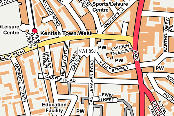 NW1 8SJ map - OS OpenMap – Local (Ordnance Survey)