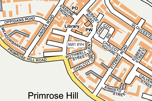 NW1 8YH map - OS OpenMap – Local (Ordnance Survey) NW1 8YH map - OS OpenMap – Local (Ordnance Survey)