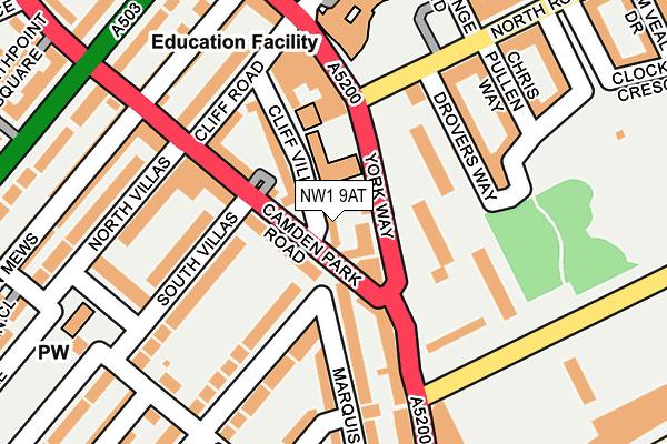 NW1 9AT map - OS OpenMap – Local (Ordnance Survey)