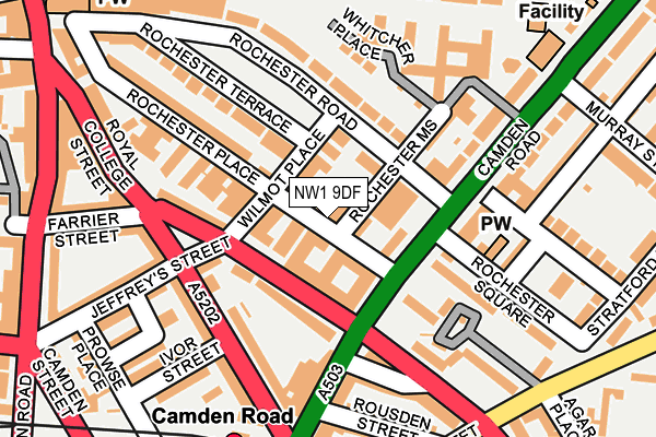 NW1 9DF map - OS OpenMap – Local (Ordnance Survey) NW1 9DF map - OS OpenMap – Local (Ordnance Survey)