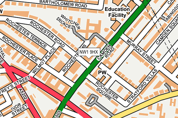 NW1 9HX map - OS OpenMap – Local (Ordnance Survey) NW1 9HX map - OS OpenMap – Local (Ordnance Survey)