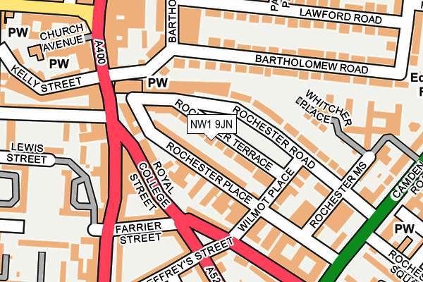 NW1 9JN map - OS OpenMap – Local (Ordnance Survey)