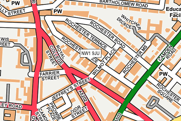 NW1 9JU map - OS OpenMap – Local (Ordnance Survey) NW1 9JU map - OS OpenMap – Local (Ordnance Survey)