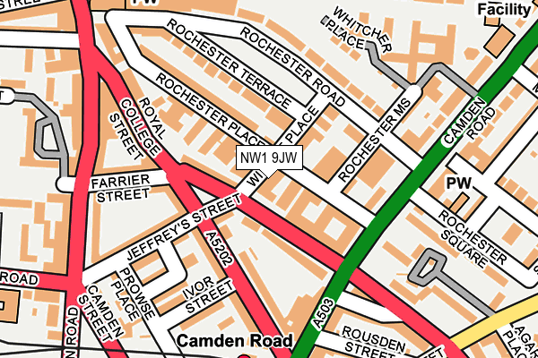 NW1 9JW map - OS OpenMap – Local (Ordnance Survey) NW1 9JW map - OS OpenMap – Local (Ordnance Survey)