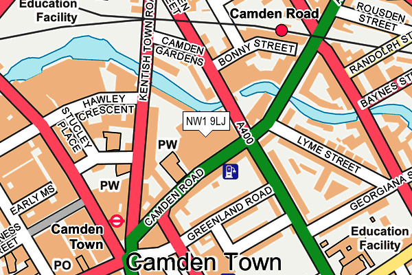 NW1 9LJ map - OS OpenMap – Local (Ordnance Survey) NW1 9LJ map - OS OpenMap – Local (Ordnance Survey)