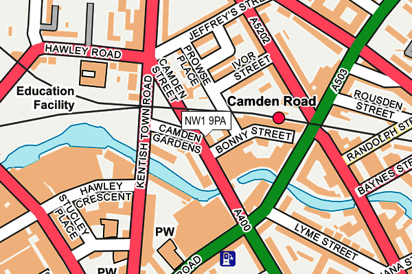 NW1 9PA map - OS OpenMap – Local (Ordnance Survey) NW1 9PA map - OS OpenMap – Local (Ordnance Survey)