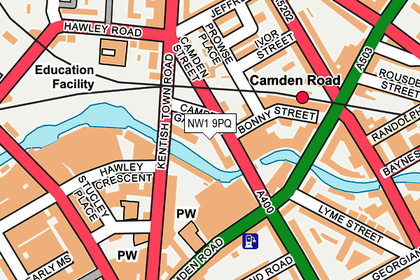 NW1 9PQ map - OS OpenMap – Local (Ordnance Survey) NW1 9PQ map - OS OpenMap – Local (Ordnance Survey)