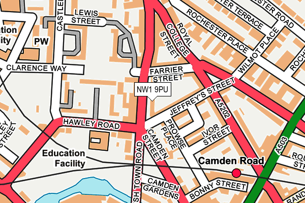 NW1 9PU map - OS OpenMap – Local (Ordnance Survey)