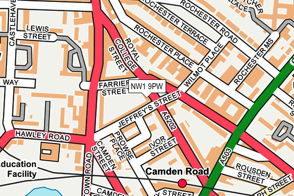NW1 9PW map - OS OpenMap – Local (Ordnance Survey)