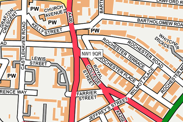 NW1 9QR map - OS OpenMap – Local (Ordnance Survey) NW1 9QR map - OS OpenMap – Local (Ordnance Survey)
