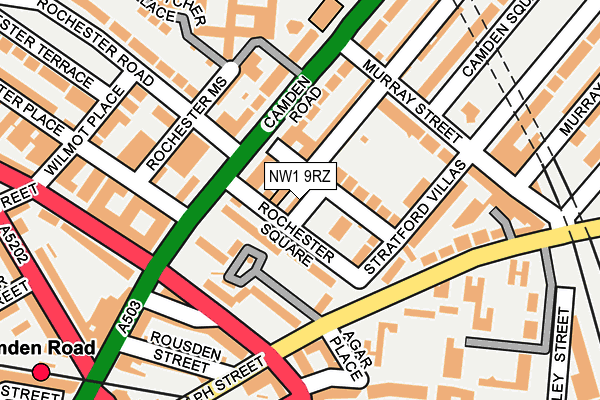 NW1 9RZ map - OS OpenMap – Local (Ordnance Survey) NW1 9RZ map - OS OpenMap – Local (Ordnance Survey)