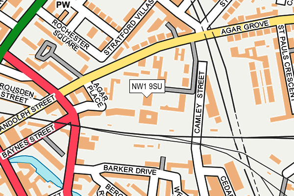 NW1 9SU map - OS OpenMap – Local (Ordnance Survey) NW1 9SU map - OS OpenMap – Local (Ordnance Survey)