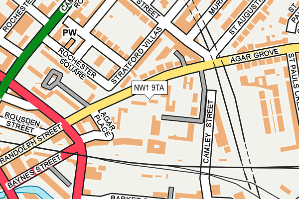 NW1 9TA map - OS OpenMap – Local (Ordnance Survey) NW1 9TA map - OS OpenMap – Local (Ordnance Survey)
