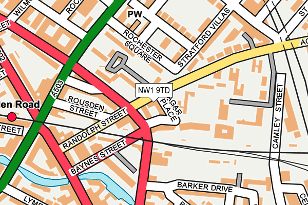 NW1 9TD map - OS OpenMap – Local (Ordnance Survey) NW1 9TD map - OS OpenMap – Local (Ordnance Survey)