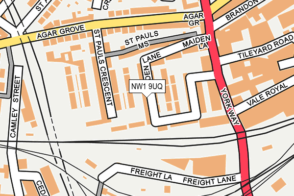 NW1 9UQ map - OS OpenMap – Local (Ordnance Survey) NW1 9UQ map - OS OpenMap – Local (Ordnance Survey)