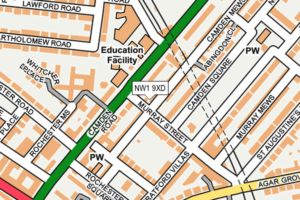 NW1 9XD map - OS OpenMap – Local (Ordnance Survey) NW1 9XD map - OS OpenMap – Local (Ordnance Survey)