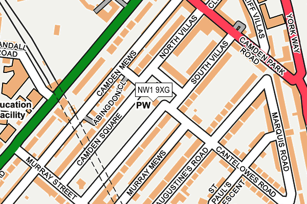 NW1 9XG map - OS OpenMap – Local (Ordnance Survey) NW1 9XG map - OS OpenMap – Local (Ordnance Survey)