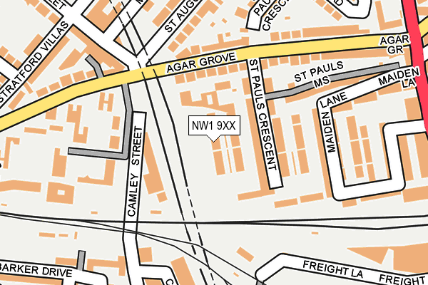 NW1 9XX map - OS OpenMap – Local (Ordnance Survey) NW1 9XX map - OS OpenMap – Local (Ordnance Survey)