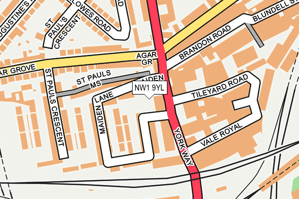 NW1 9YL map - OS OpenMap – Local (Ordnance Survey)